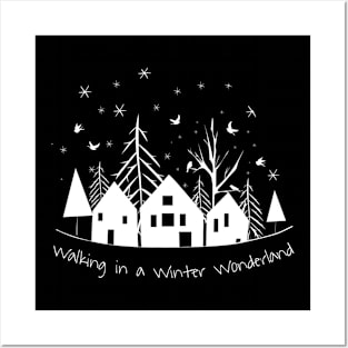 Winter quotes with cute home design Posters and Art